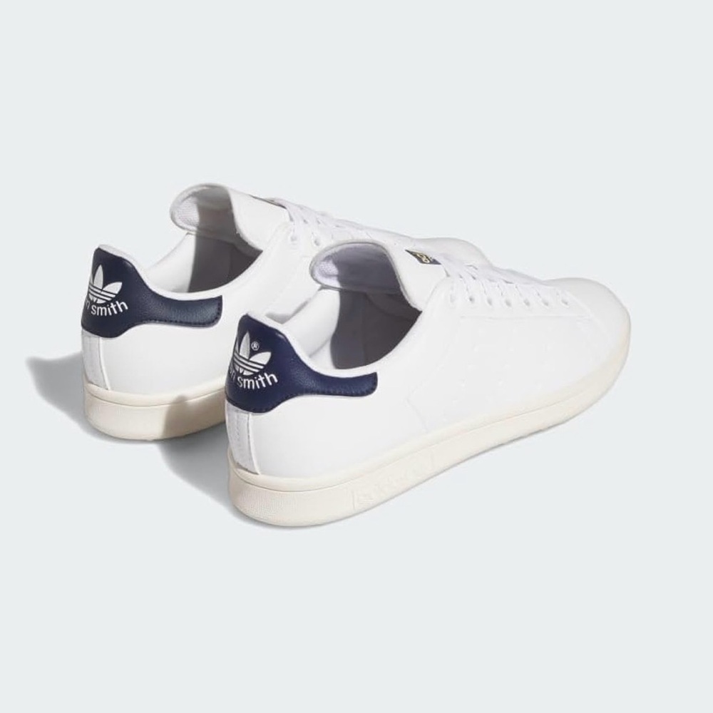 Adidas White and Dark Blue Stan Smith Shoes Unisex WMN 9 / MENS 7.5